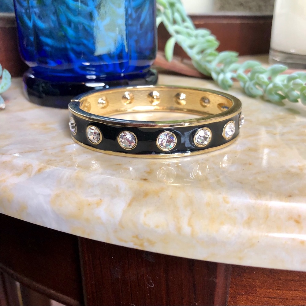 Black and Gold Bangle Bracelet